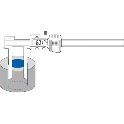 Posuvné měřítko dlouhé měřicí nástavce digitální 10-150/0,01mm FORTIS - obrázek