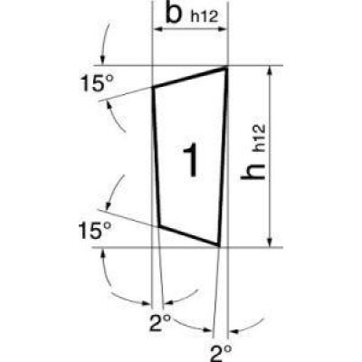 Soustružnický polotovar HSS-Co5 tvar L 12 x 3 x 85 mm index WILKE - obrázek