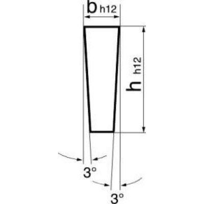 Polotovar HSSE tvar E 12x3x100mm lichobeznik Wilke - obrázek