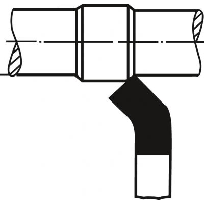 Zahnutý soustružnický nůž HSS-E DIN4952 pravý čtyřhran 10x10x100mm Wilke - obrázek