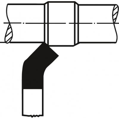 Zahnutý soustružnický nůž HSS-E DIN4952 levý čtyřhran 10x10x100mm Wilke - obrázek