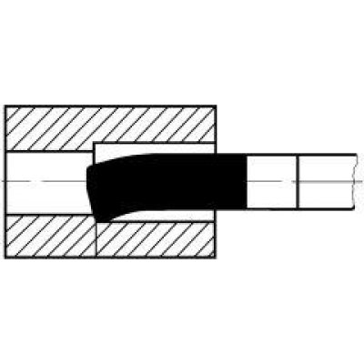 Vnitřní soustružnický nůž HSS-E DIN4953 pravý kulatý 6x125mm Wilke - obrázek