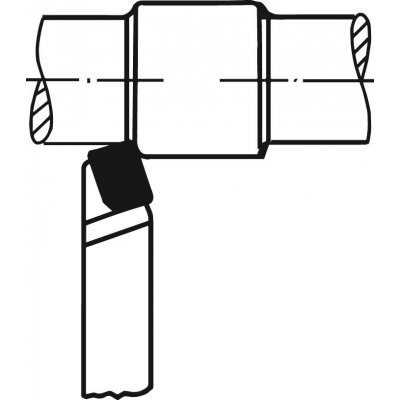 Přímý soustružnický nůž tvrdokov DIN4971/ISO1 levý P25/P30 10x10x90mm Wilke - obrázek