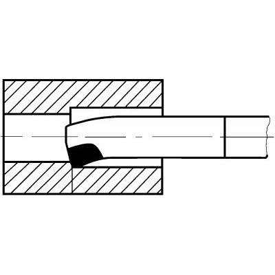 Vnitřní soustružnický nůž tvrdokov DIN4973 pravý 12 x 12 x 180 mm P25/30 WILKE - obrázek