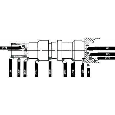 Rohový soustružnický nůž tvrdokov pravý DIN4974 P25/30 20 x 20 x 250 mm WILKE - obrázek