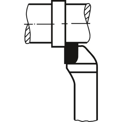 Odsazený stranový soustružnický nůž, tvrdokov, DIN 4980 pravý 10x10x90mm P25/30 Wilke - obrázek