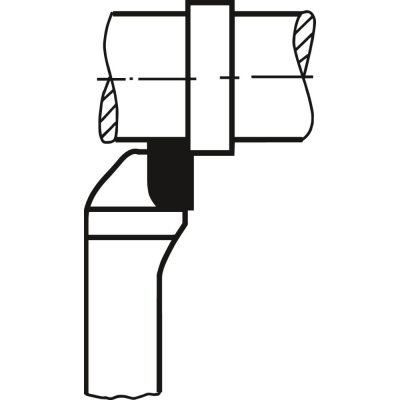 Odsazený stranový soustružnický nůž, tvrdokov, DIN 4980 levý 20x20x125mm P25/30 Wilke - obrázek