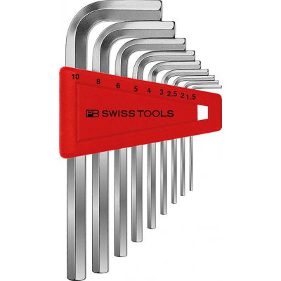 Sada inbusových klíčů v plastovém držáku, 9 ks 1,5 - 10 mm PB Swiss Tools