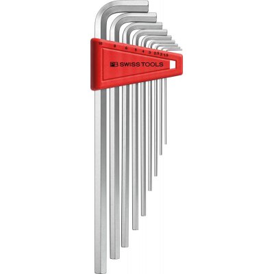 Sada inbusových klíčů v plastovém držáku, 9 ks 1,5 - 10 mm, dlouhých, PB Swiss Tools