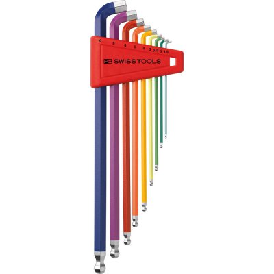 Winkelschraubendreher- Satz im Kunststoffhalter9-teilig 1,5-10mm 100GradRainbow PB Swiss Tools