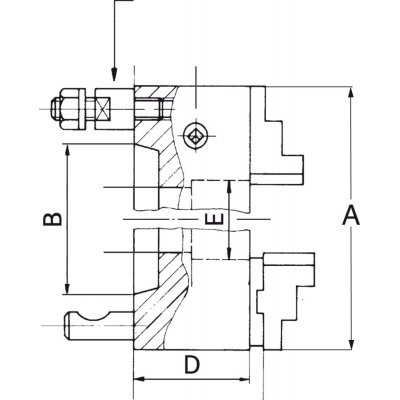 Tříčelisťové soustružnické sklíčidlo DURO-M 160/3 K 4/702-3 RÖHM - obrázek