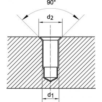 Krátký stupňovitý vrták HSS TiN Otvor na závity 90° M3 GÜHRING - obrázek