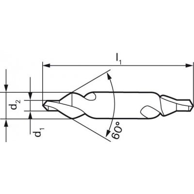 Středicí vrták DIN333 HSS tvar A 1,60mm GÜHRING - obrázek