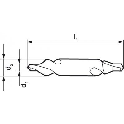 Středicí vrták DIN333 HSS Tvar R 1,0mm FORMAT - obrázek
