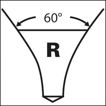 Středicí vrták bez plošky DIN333 HSS tvar R typ N 60° 0,50mm GÜHRING - obrázek
