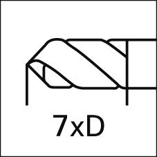 Spirálový vrták SL výrobní norma tvrdokov FIRE s vnitřním chlazením stopka HE 7xD 9,80 mm GÜHRING - obrázek