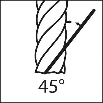 Stopková fréza dlouhá tvrdokov AlTiN+ Z3 45° stopka HB 3,0mm FORTIS - obrázek