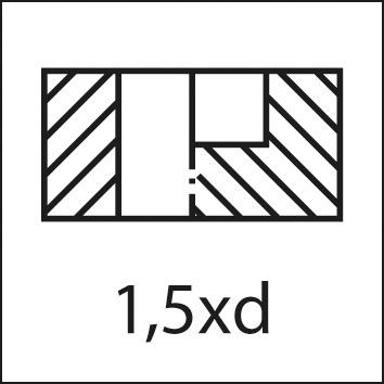 Závitníková fréza tvrdokov DTMCSP TiCN stopka HA 1,5xD M6 GÜHRING - obrázek